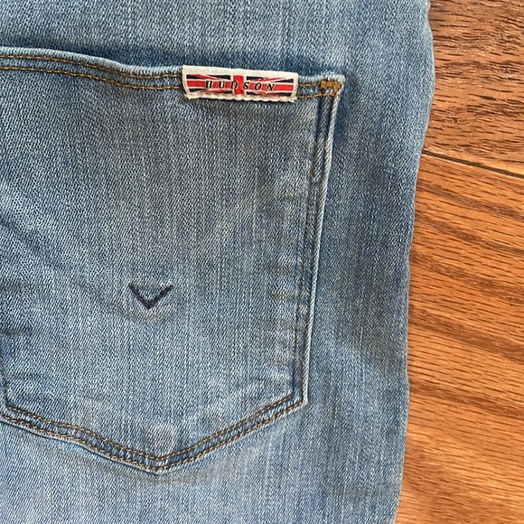 Hudson High Rise Blair Ankle Super Skinny Light Blue Distress Jeans - Picture 4 of 6